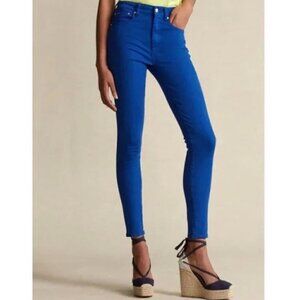 Polo Ralph Lauren Sz 27 Tompkins High-Rise Skinny Ankle Royal Blue Pony
